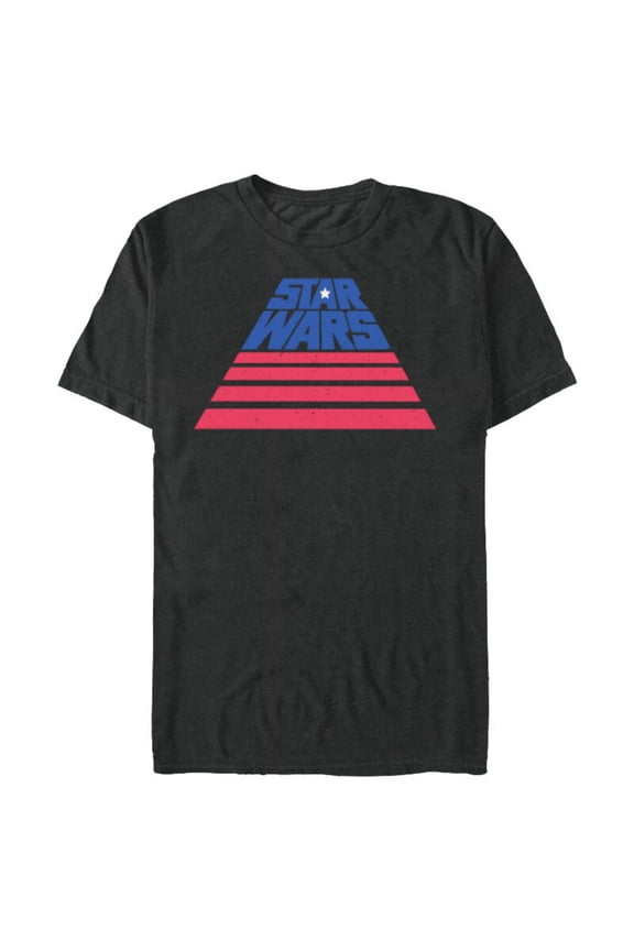 Logo Broad Stripes July 4th Retro - Short Sleeve Blended T-Shirt for Adults - Customized-Dark Heather