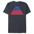 thumbnail image 1 of Star Wars Logo Broad Stripes July 4th Retro - Short Sleeve Blended T-Shirt for Adults - Customized-Navy Heather, 1 of 5