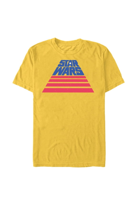 Logo Broad Stripes July 4th Retro - Short Sleeve Blended T-Shirt for Adults - Customized-Yellow