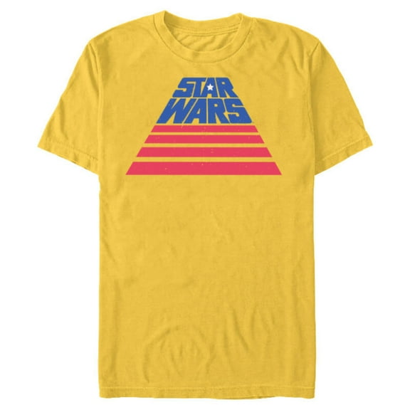 Star Wars Logo Broad Stripes July 4th Retro - Short Sleeve Blended T-Shirt for Adults - Customized-Yellow