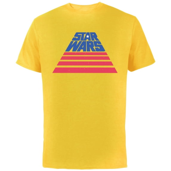 Star Wars Logo Broad Stripes July 4th Retro - Short Sleeve Cotton T-Shirt for Adults - Customized-Yellow