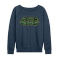 thumbnail image 1 of Star Wars - Logo Camo Women's Lightweight French Terry Wide Neck Long Sleeve Graphic Shirt, 1 of 4