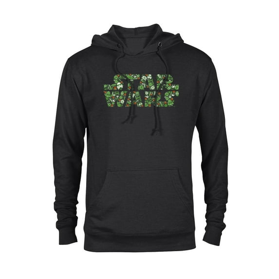 Star Wars Logo Christmas Collage Holiday Standard - Pullover Hoodie for Adults – Customized-Black