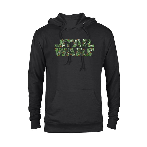 Star Wars Logo Christmas Collage Holiday Standard - Pullover Hoodie for Adults – Customized-Black