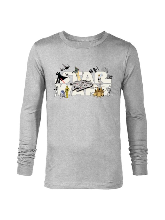 Logo Classic Heroes Vehicles and Villains - Long Sleeve T-Shirt for Men - Customized-Athletic Heather