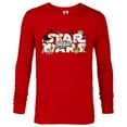 thumbnail image 1 of Star Wars Logo Classic Heroes Vehicles and Villains - Long Sleeve T-Shirt for Men - Customized-New Red, 1 of 5