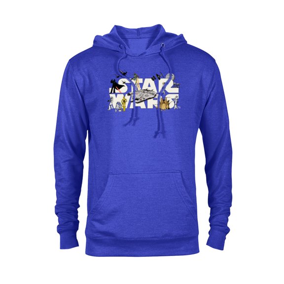 Star Wars Logo Classic Heroes Vehicles and Villains - Pullover Hoodie for Adults - Customized-Royal