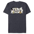 thumbnail image 1 of Star Wars Logo Classic Heroes Vehicles and Villains - Short Sleeve Blended T-Shirt for Adults - Customized-Navy Heather, 1 of 5