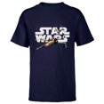 thumbnail image 1 of Star Wars Logo Classic X-Wing vs TIE Fighter Space Battle - Short Sleeve T-Shirt for Kids - Customized-Navy, 1 of 5