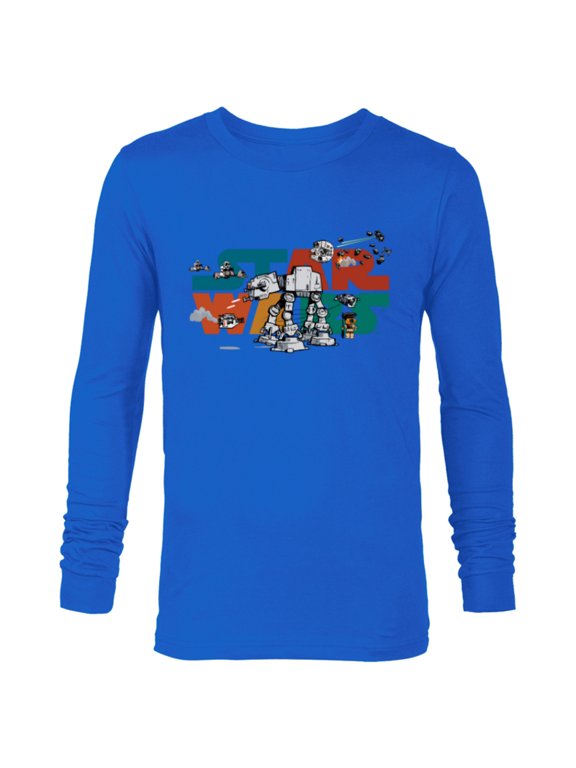 Logo Cute Galactic Battles - Long Sleeve T-Shirt for Men - Customized-Navy