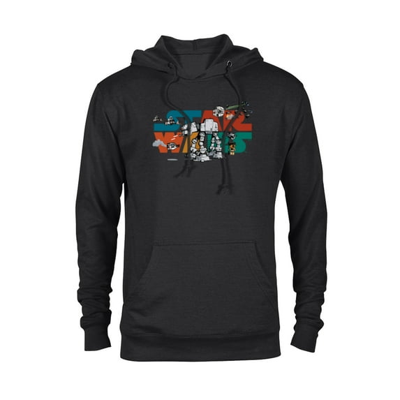 Star Wars Logo Cute Galactic Battles - Pullover Hoodie for Adults - Customized-Black