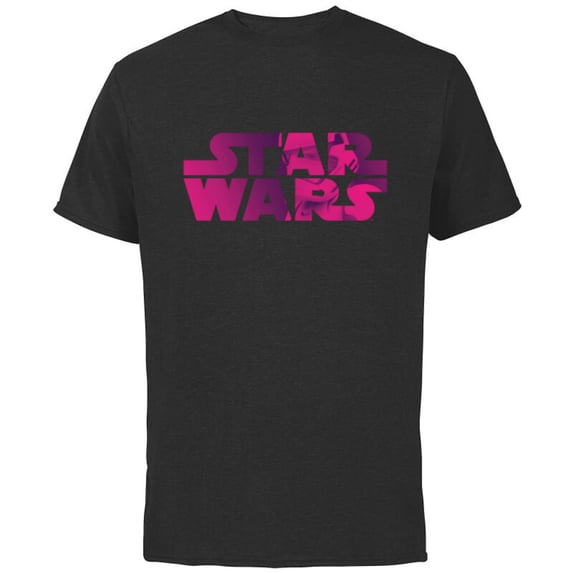 Star Wars Logo Fashion Style Magenta Stormtrooper - Short Sleeve Cotton T-Shirt for Adults - Customized-Black