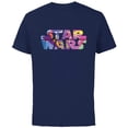 thumbnail image 1 of Star Wars Logo Fashion Style Retro ’90s Star Destroyer - Short Sleeve Cotton T-Shirt for Adults - Customized-Navy, 1 of 5