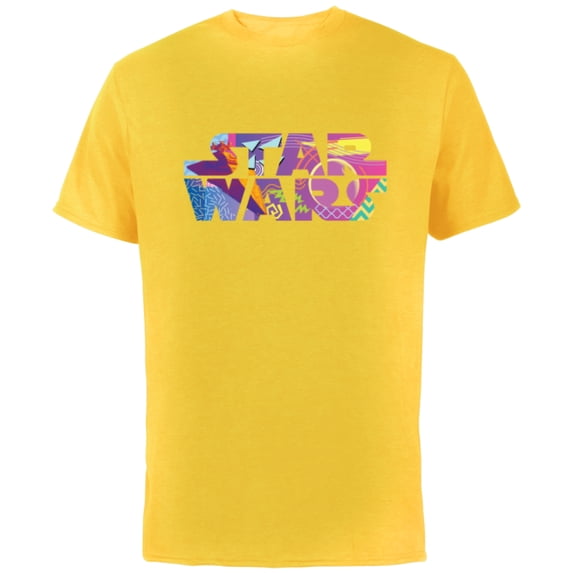Star Wars Logo Fashion Style Retro ’90s Star Destroyer - Short Sleeve Cotton T-Shirt for Adults - Customized-Yellow