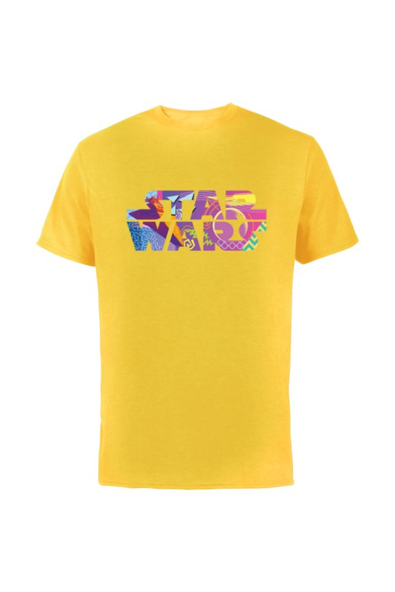 Logo Fashion Style Retro ’90s Star Destroyer - Short Sleeve Cotton T-Shirt for Adults - Customized-Yellow