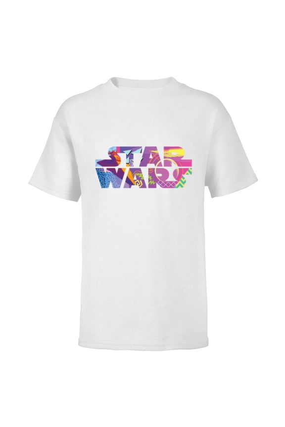 Logo Fashion Style Retro ’90s Star Destroyer - Short Sleeve T-Shirt for Kids - Customized-White