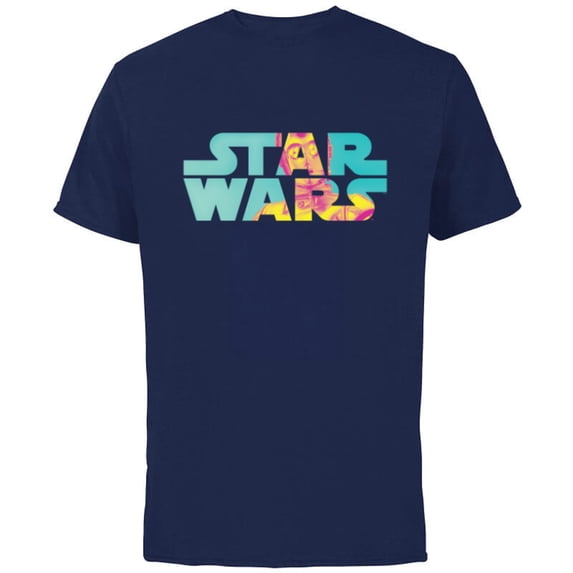 Star Wars Logo Fashion Style Summer C-3PO - Short Sleeve Cotton T-Shirt for Adults - Customized-Navy