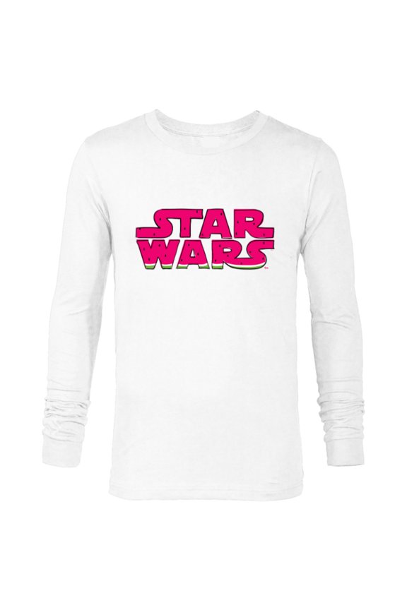 Logo Fashion Style Summer Watermelon Pattern - Long Sleeve T-Shirt for Men - Customized-White