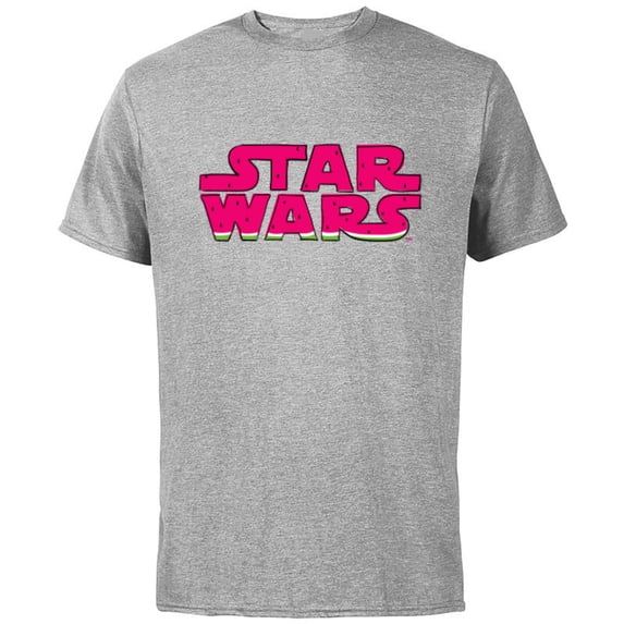Star Wars Logo Fashion Style Summer Watermelon Pattern - Short Sleeve Cotton T-Shirt for Adults - Customized-Athletic Heather