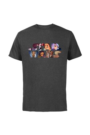 Logo Female Heroes - Short Sleeve Cotton T-Shirt for Adults - Customized-Charcoal