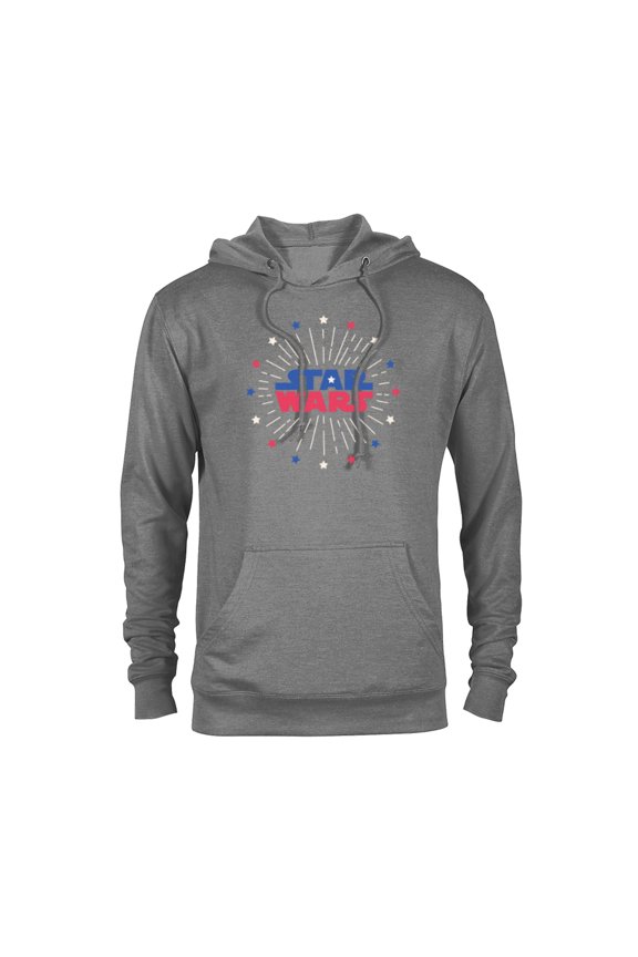 Logo Fireworks Logo July 4th - Pullover Hoodie for Adults - Customized-Athletic Heather