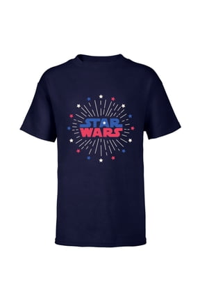 Logo Fireworks Logo July 4th - Short Sleeve T-Shirt for Kids - Customized-Navy