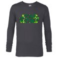 thumbnail image 1 of Star Wars Logo Green Shamrocks St. Patrick’s Day - Long Sleeve T-Shirt for Men - Customized-Charcoal Heather, 1 of 5