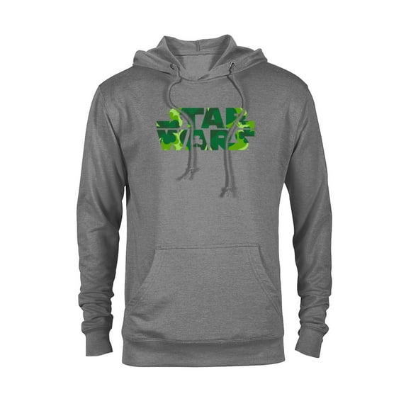 Star Wars Logo Green Shamrocks St. Patrick’s Day - Pullover Hoodie for Adults - Customized-Graphite Heather