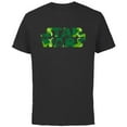 thumbnail image 1 of Star Wars Logo Green Shamrocks St. Patrick’s Day - Short Sleeve Cotton T-Shirt for Adults - Customized-Black, 1 of 5