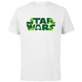 thumbnail image 1 of Star Wars Logo Green Shamrocks St. Patrick’s Day - Short Sleeve Cotton T-Shirt for Adults - Customized-White, 1 of 5