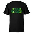 thumbnail image 1 of Star Wars Logo Green Shamrocks St. Patrick’s Day - Short Sleeve T-Shirt for Kids - Customized-Black, 1 of 5
