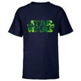 thumbnail image 1 of Star Wars Logo Green Shamrocks St. Patrick’s Day - Short Sleeve T-Shirt for Kids - Customized-Navy, 1 of 5