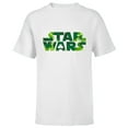thumbnail image 1 of Star Wars Logo Green Shamrocks St. Patrick’s Day - Short Sleeve T-Shirt for Kids - Customized-White, 1 of 5
