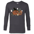 thumbnail image 1 of Star Wars Logo Grogu Darth Vader R2-D2 C-3PO Fall Halloween - Long Sleeve T-Shirt for Men - Customized-Charcoal Heather, 1 of 5