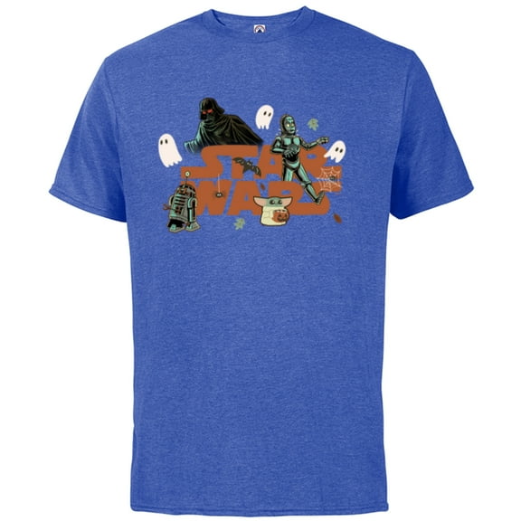 Star Wars Logo Grogu Darth Vader R2-D2 C-3PO Fall Halloween - Short Sleeve Cotton T-Shirt for Adults - Customized-Royal Heather