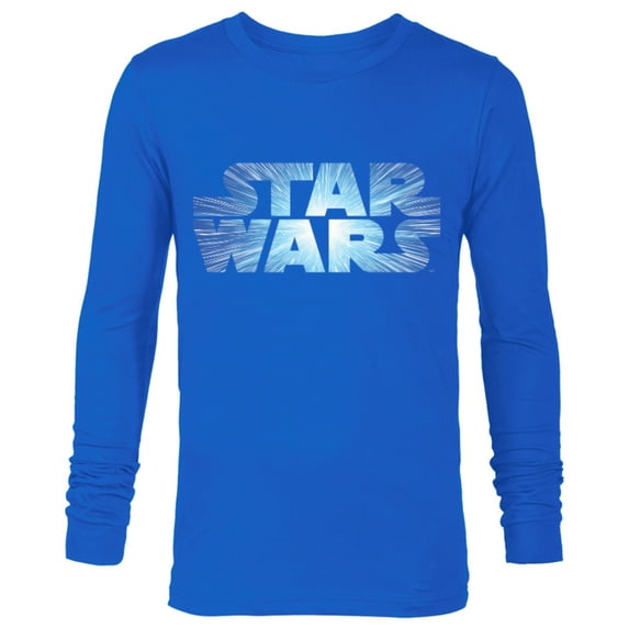 Star Wars Logo Jump to Lightspeed - Long Sleeve T-Shirt for Men - Customized-Royal