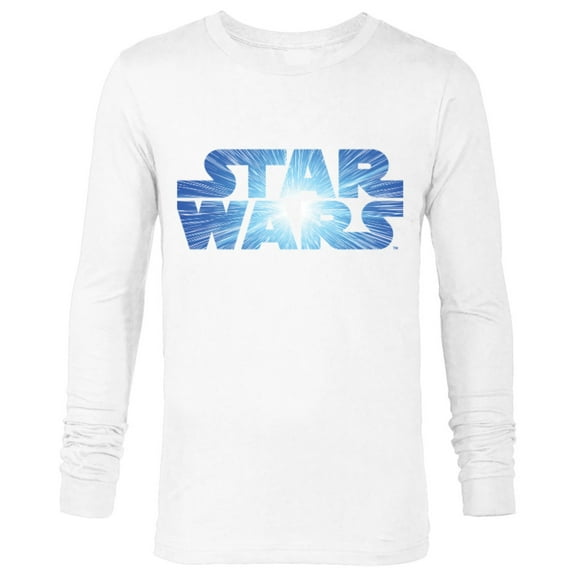 Star Wars Logo Jump to Lightspeed - Long Sleeve T-Shirt for Men - Customized-White
