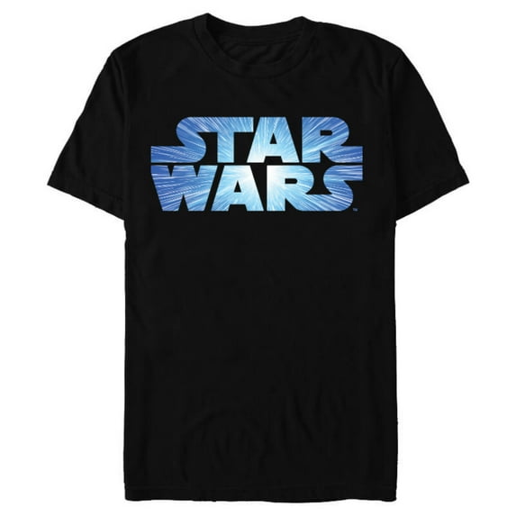 Star Wars Logo Jump to Lightspeed - Short Sleeve Blended T-Shirt for Adults - Customized-Black