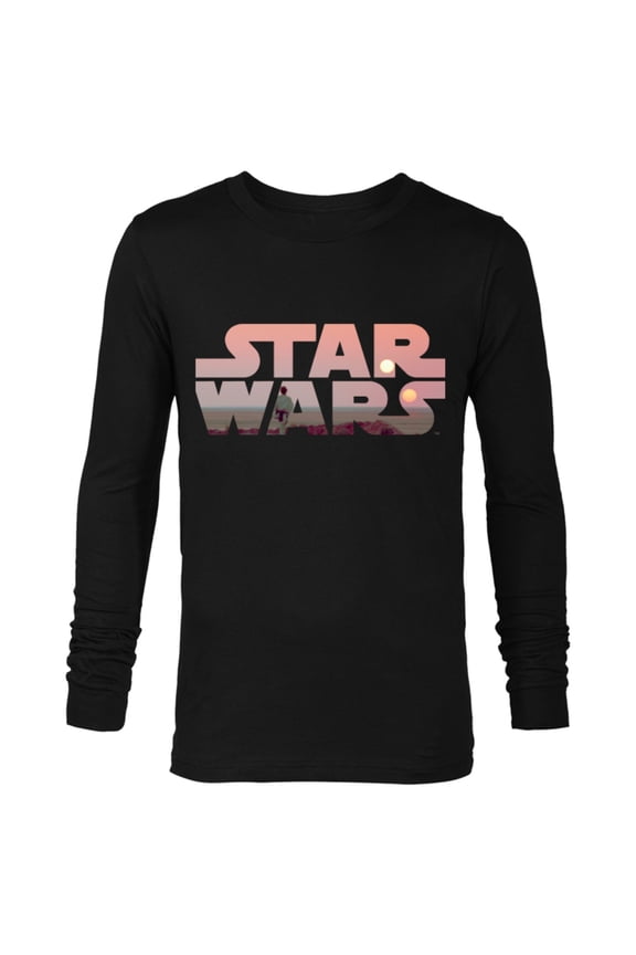 Logo Luke Skywalker Tatooine - Long Sleeve T-Shirt for Men - Customized-Black