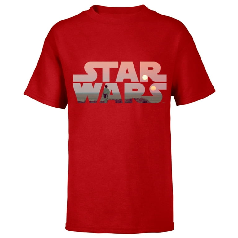 Star Wars Logo Luke Skywalker Tatooine Short Sleeve T-Shirt for