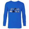 thumbnail image 1 of Star Wars Logo Millennium Falcon and Death Star - Long Sleeve T-Shirt for Men -Customized-Royal, 1 of 5