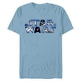 thumbnail image 1 of Star Wars Logo Millennium Falcon and Death Star - Short Sleeve Blended T-Shirt for Adults -Customized-Ocean Blue, 1 of 5