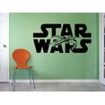 thumbnail image 1 of Star Wars Logo Mural Movie Series Jet Art Decor Silhouette Custom Wall Decal Vinyl Peel & Stick Sticker 20 Inches X 30 Inches, 1 of 1