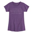 thumbnail image 1 of Star Wars - Logo Outline - Toddler And Youth Girls Fitted Short Sleeve Tee, 1 of 4