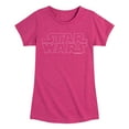thumbnail image 1 of Star Wars - Logo Outline - Toddler And Youth Girls Fitted Short Sleeve Tee, 1 of 4