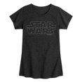 thumbnail image 1 of Star Wars - Logo Outline - Toddler And Youth Girls Fitted Short Sleeve Tee, 1 of 4