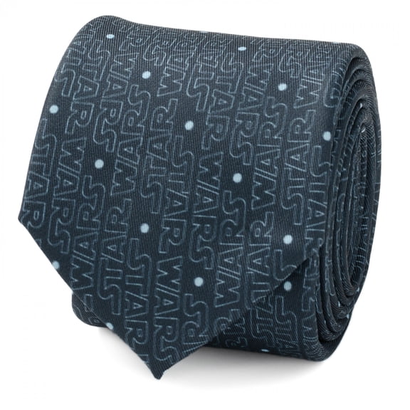 Star Wars Logo Blue Polyester Men's Tie