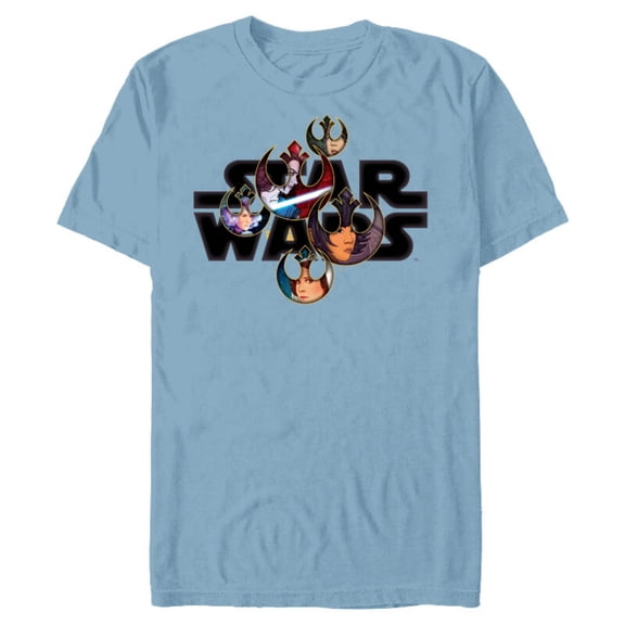 Star Wars Logo Resistance Warriors - Short Sleeve Blended T-Shirt for Adults - Customized-Ocean Blue