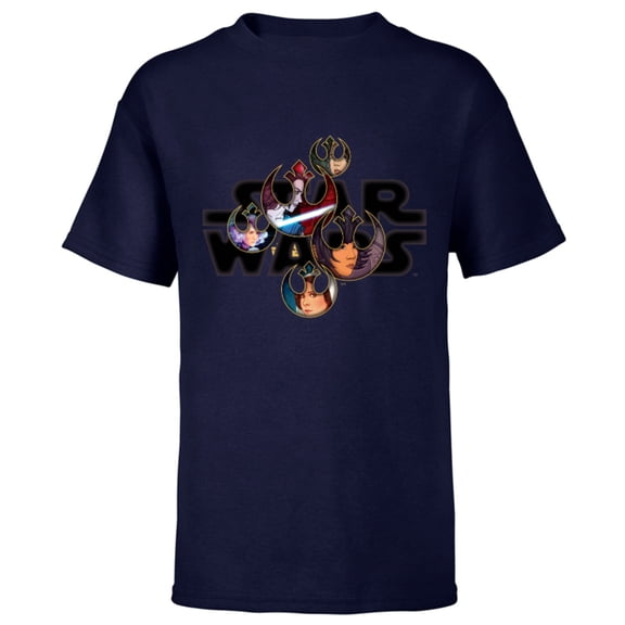 Star Wars Logo Resistance Warriors - Short Sleeve T-Shirt for Kids - Customized-Navy
