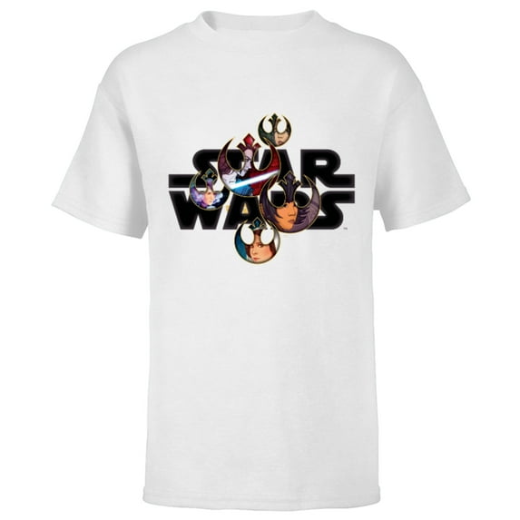 Star Wars Logo Resistance Warriors - Short Sleeve T-Shirt for Kids - Customized-White